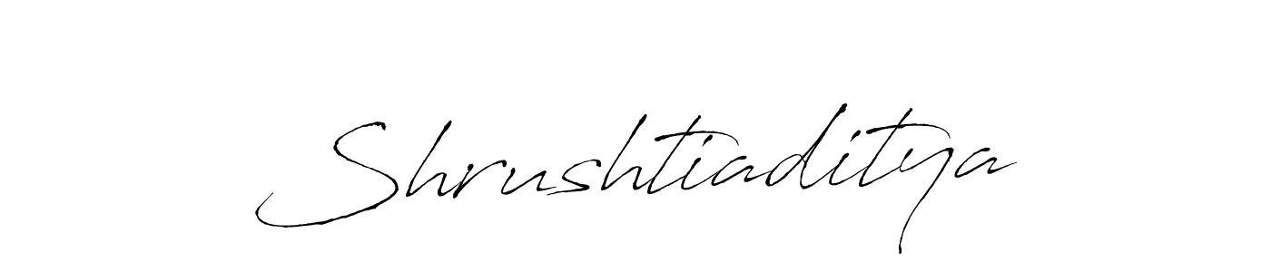 Make a beautiful signature design for name Shrushtiaditya. With this signature (Antro_Vectra) style, you can create a handwritten signature for free. Shrushtiaditya signature style 6 images and pictures png