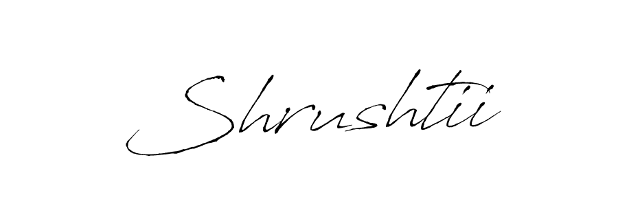 Design your own signature with our free online signature maker. With this signature software, you can create a handwritten (Antro_Vectra) signature for name Shrushtii. Shrushtii signature style 6 images and pictures png