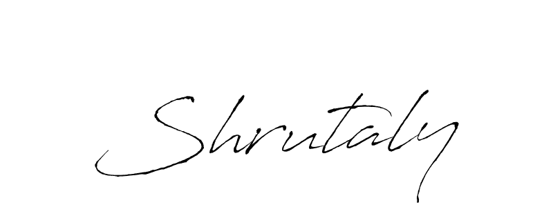 Similarly Antro_Vectra is the best handwritten signature design. Signature creator online .You can use it as an online autograph creator for name Shrutaly. Shrutaly signature style 6 images and pictures png