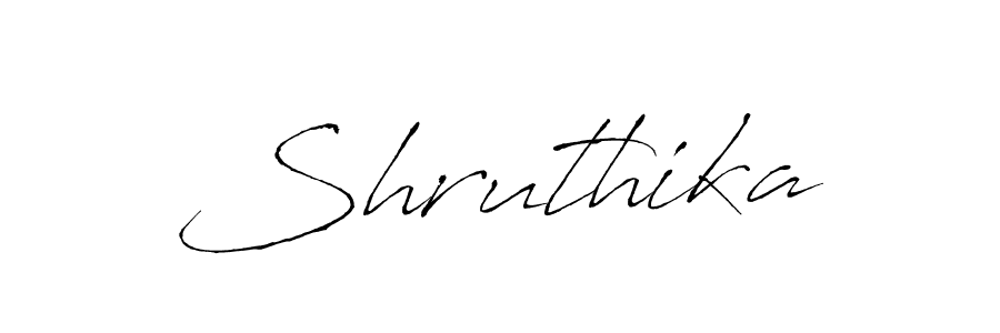 How to make Shruthika name signature. Use Antro_Vectra style for creating short signs online. This is the latest handwritten sign. Shruthika signature style 6 images and pictures png