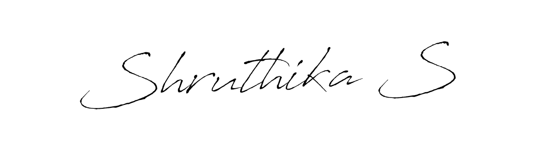 Create a beautiful signature design for name Shruthika S. With this signature (Antro_Vectra) fonts, you can make a handwritten signature for free. Shruthika S signature style 6 images and pictures png