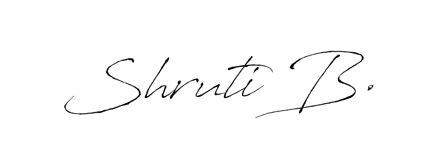 Similarly Antro_Vectra is the best handwritten signature design. Signature creator online .You can use it as an online autograph creator for name Shruti B.. Shruti B. signature style 6 images and pictures png