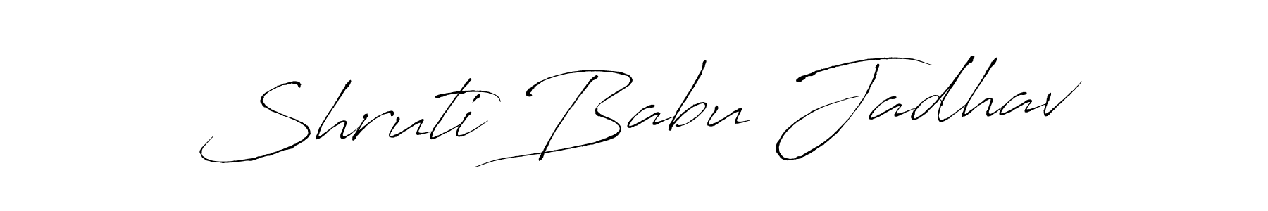 How to make Shruti Babu Jadhav name signature. Use Antro_Vectra style for creating short signs online. This is the latest handwritten sign. Shruti Babu Jadhav signature style 6 images and pictures png