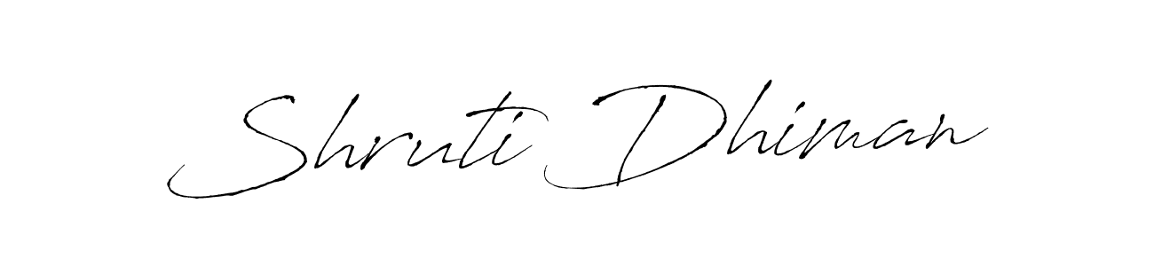 Also we have Shruti Dhiman name is the best signature style. Create professional handwritten signature collection using Antro_Vectra autograph style. Shruti Dhiman signature style 6 images and pictures png