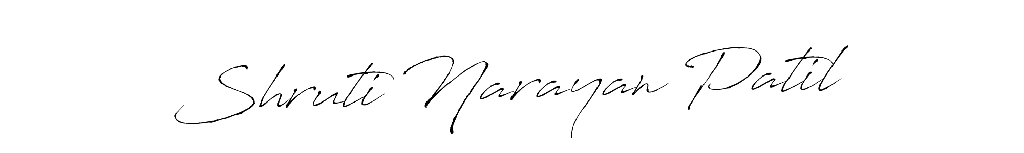 Shruti Narayan Patil stylish signature style. Best Handwritten Sign (Antro_Vectra) for my name. Handwritten Signature Collection Ideas for my name Shruti Narayan Patil. Shruti Narayan Patil signature style 6 images and pictures png