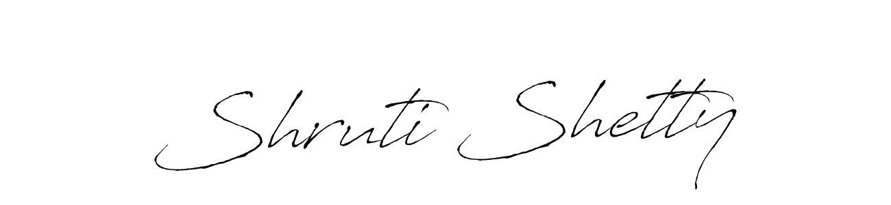 Create a beautiful signature design for name Shruti Shetty. With this signature (Antro_Vectra) fonts, you can make a handwritten signature for free. Shruti Shetty signature style 6 images and pictures png