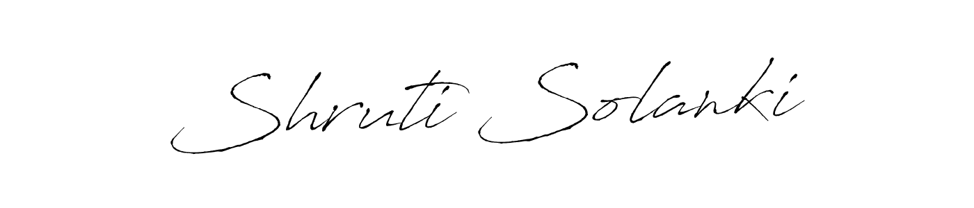 The best way (Antro_Vectra) to make a short signature is to pick only two or three words in your name. The name Shruti Solanki include a total of six letters. For converting this name. Shruti Solanki signature style 6 images and pictures png