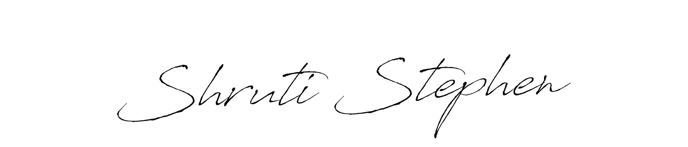 You should practise on your own different ways (Antro_Vectra) to write your name (Shruti Stephen) in signature. don't let someone else do it for you. Shruti Stephen signature style 6 images and pictures png