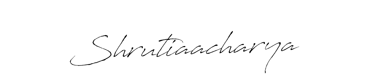 Make a beautiful signature design for name Shrutiaacharya. With this signature (Antro_Vectra) style, you can create a handwritten signature for free. Shrutiaacharya signature style 6 images and pictures png