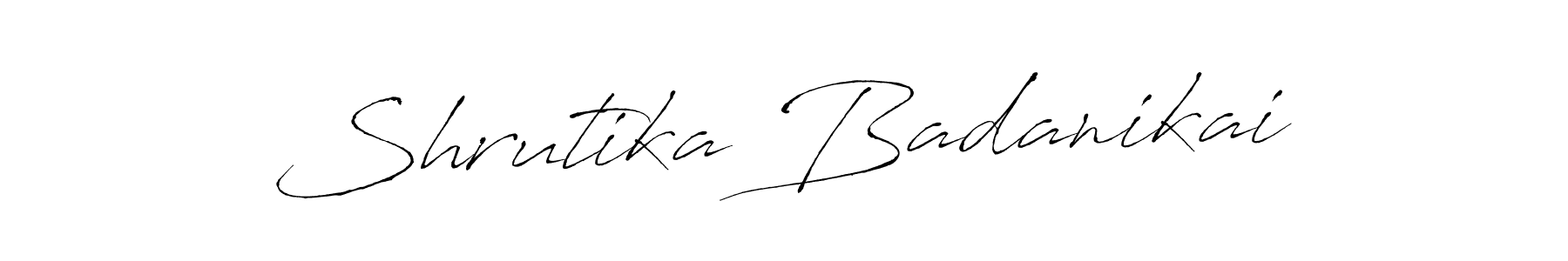 Shrutika Badanikai stylish signature style. Best Handwritten Sign (Antro_Vectra) for my name. Handwritten Signature Collection Ideas for my name Shrutika Badanikai. Shrutika Badanikai signature style 6 images and pictures png