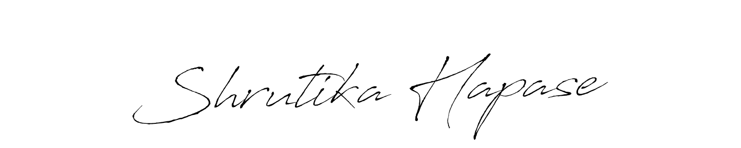 How to make Shrutika Hapase name signature. Use Antro_Vectra style for creating short signs online. This is the latest handwritten sign. Shrutika Hapase signature style 6 images and pictures png