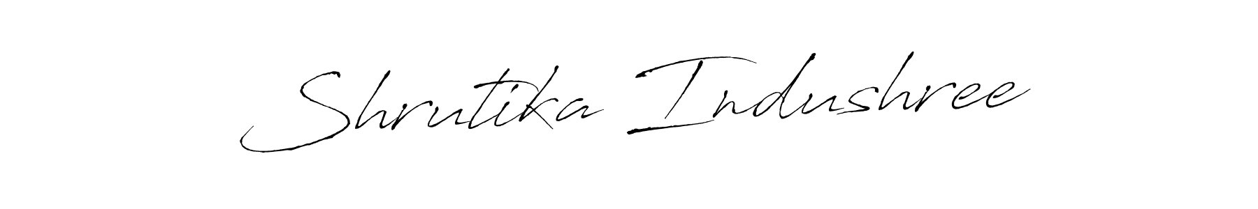 You should practise on your own different ways (Antro_Vectra) to write your name (Shrutika Indushree) in signature. don't let someone else do it for you. Shrutika Indushree signature style 6 images and pictures png