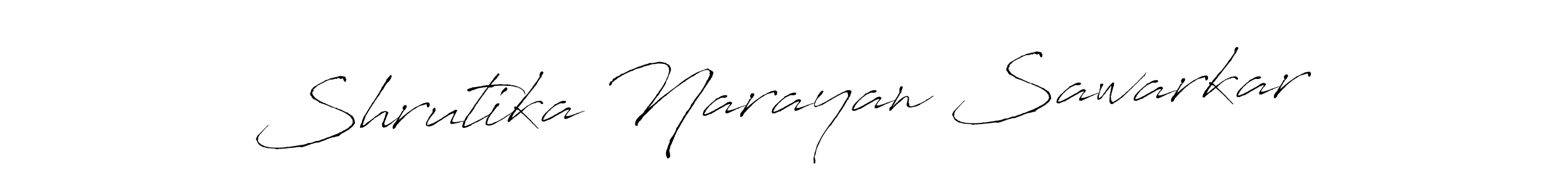 Shrutika Narayan Sawarkar stylish signature style. Best Handwritten Sign (Antro_Vectra) for my name. Handwritten Signature Collection Ideas for my name Shrutika Narayan Sawarkar. Shrutika Narayan Sawarkar signature style 6 images and pictures png