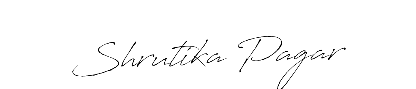 Create a beautiful signature design for name Shrutika Pagar. With this signature (Antro_Vectra) fonts, you can make a handwritten signature for free. Shrutika Pagar signature style 6 images and pictures png