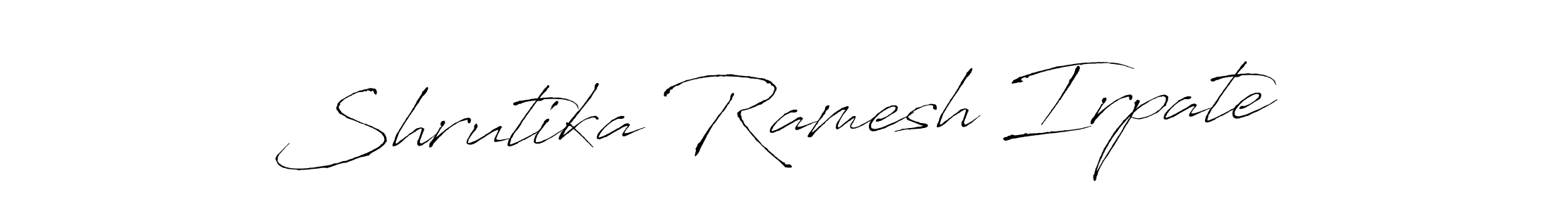 Also we have Shrutika Ramesh Irpate name is the best signature style. Create professional handwritten signature collection using Antro_Vectra autograph style. Shrutika Ramesh Irpate signature style 6 images and pictures png