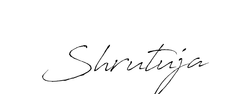 Create a beautiful signature design for name Shrutuja. With this signature (Antro_Vectra) fonts, you can make a handwritten signature for free. Shrutuja signature style 6 images and pictures png