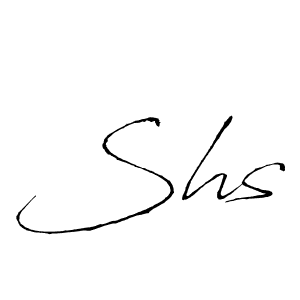 Make a beautiful signature design for name Shs. With this signature (Antro_Vectra) style, you can create a handwritten signature for free. Shs signature style 6 images and pictures png