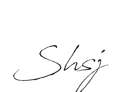 How to make Shsj name signature. Use Antro_Vectra style for creating short signs online. This is the latest handwritten sign. Shsj signature style 6 images and pictures png