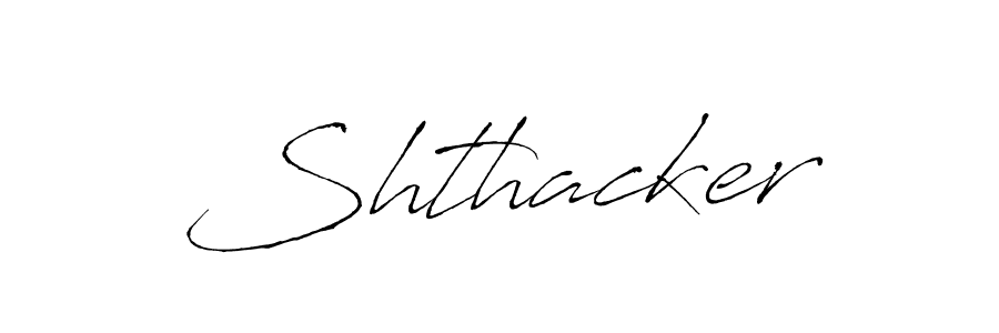 How to make Shthacker name signature. Use Antro_Vectra style for creating short signs online. This is the latest handwritten sign. Shthacker signature style 6 images and pictures png