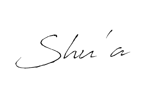 Design your own signature with our free online signature maker. With this signature software, you can create a handwritten (Antro_Vectra) signature for name Shu'a. Shu'a signature style 6 images and pictures png