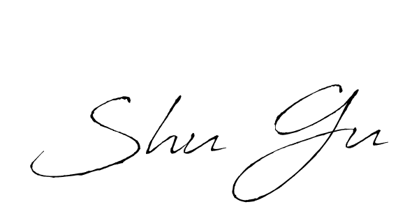 Shu Gu stylish signature style. Best Handwritten Sign (Antro_Vectra) for my name. Handwritten Signature Collection Ideas for my name Shu Gu. Shu Gu signature style 6 images and pictures png