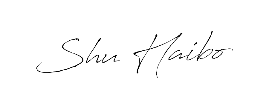 Create a beautiful signature design for name Shu Haibo. With this signature (Antro_Vectra) fonts, you can make a handwritten signature for free. Shu Haibo signature style 6 images and pictures png
