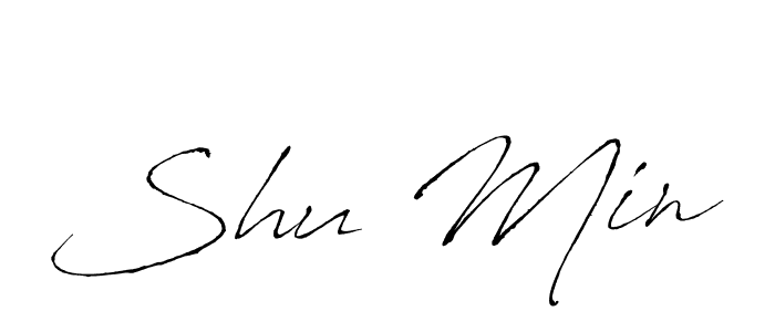 Also we have Shu Min name is the best signature style. Create professional handwritten signature collection using Antro_Vectra autograph style. Shu Min signature style 6 images and pictures png