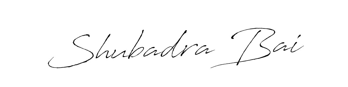 Design your own signature with our free online signature maker. With this signature software, you can create a handwritten (Antro_Vectra) signature for name Shubadra Bai. Shubadra Bai signature style 6 images and pictures png