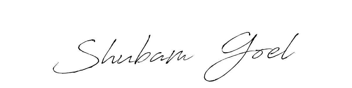 How to make Shubam  Goel name signature. Use Antro_Vectra style for creating short signs online. This is the latest handwritten sign. Shubam  Goel signature style 6 images and pictures png