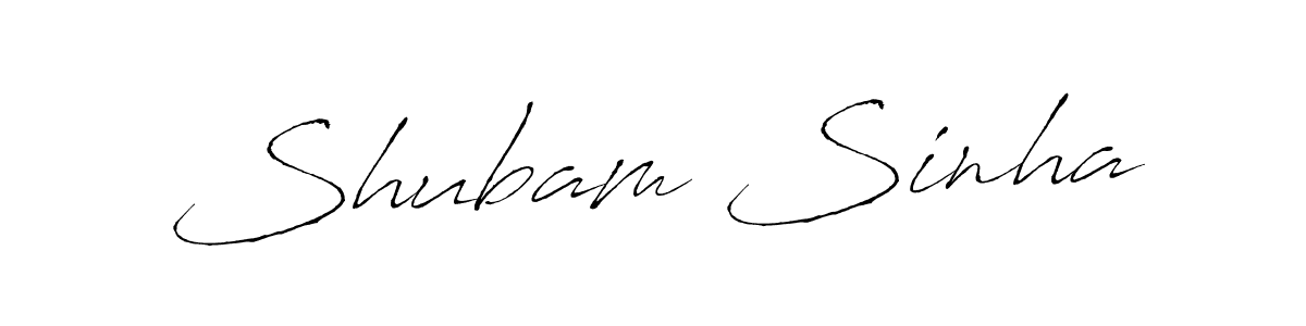 Make a beautiful signature design for name Shubam Sinha. With this signature (Antro_Vectra) style, you can create a handwritten signature for free. Shubam Sinha signature style 6 images and pictures png