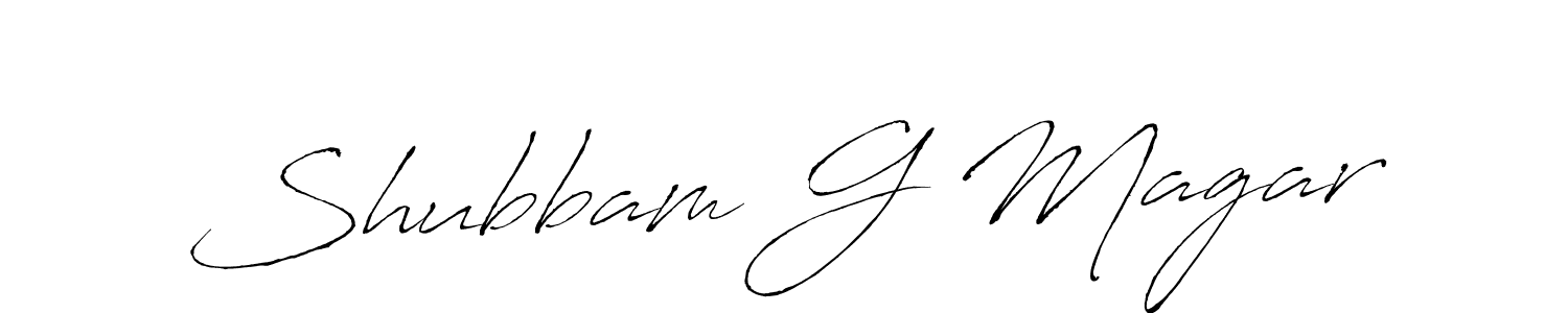 How to make Shubbam G Magar signature? Antro_Vectra is a professional autograph style. Create handwritten signature for Shubbam G Magar name. Shubbam G Magar signature style 6 images and pictures png