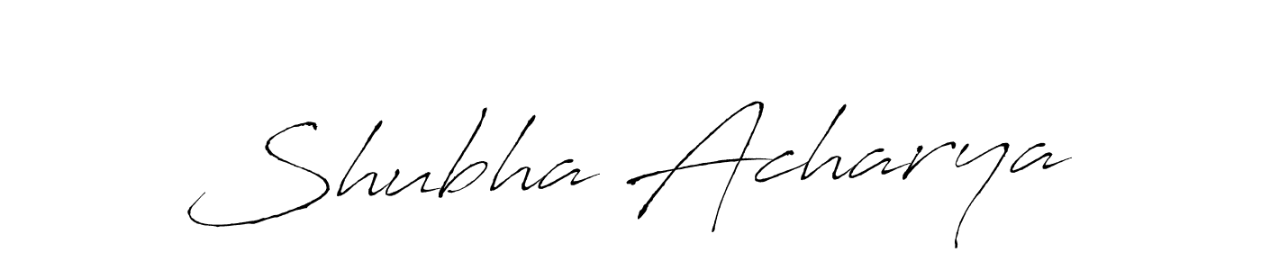 How to make Shubha Acharya signature? Antro_Vectra is a professional autograph style. Create handwritten signature for Shubha Acharya name. Shubha Acharya signature style 6 images and pictures png