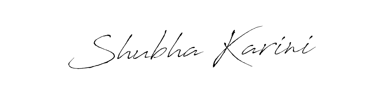 How to make Shubha Karini name signature. Use Antro_Vectra style for creating short signs online. This is the latest handwritten sign. Shubha Karini signature style 6 images and pictures png