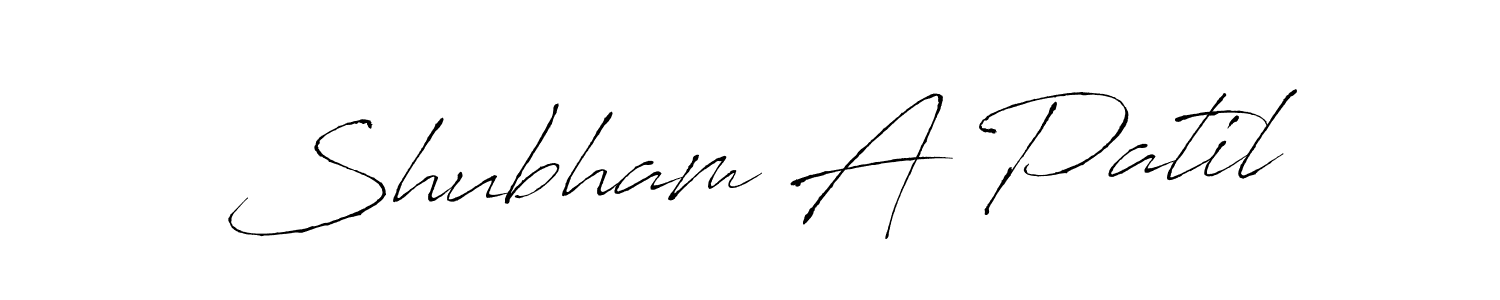 How to make Shubham A Patil signature? Antro_Vectra is a professional autograph style. Create handwritten signature for Shubham A Patil name. Shubham A Patil signature style 6 images and pictures png