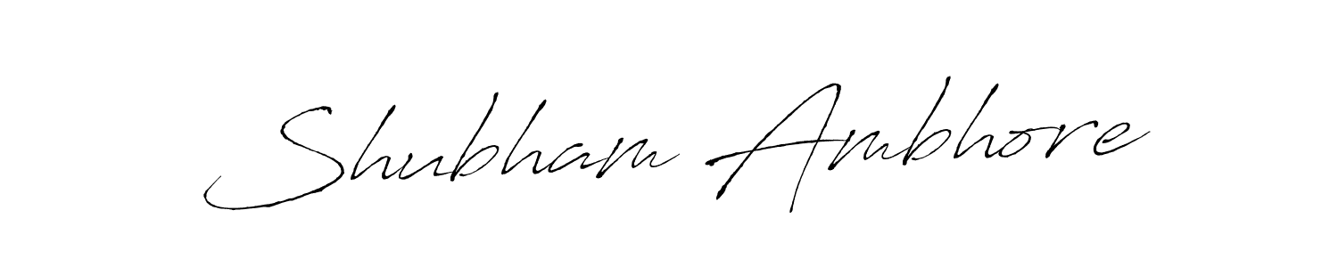 Make a beautiful signature design for name Shubham Ambhore. With this signature (Antro_Vectra) style, you can create a handwritten signature for free. Shubham Ambhore signature style 6 images and pictures png