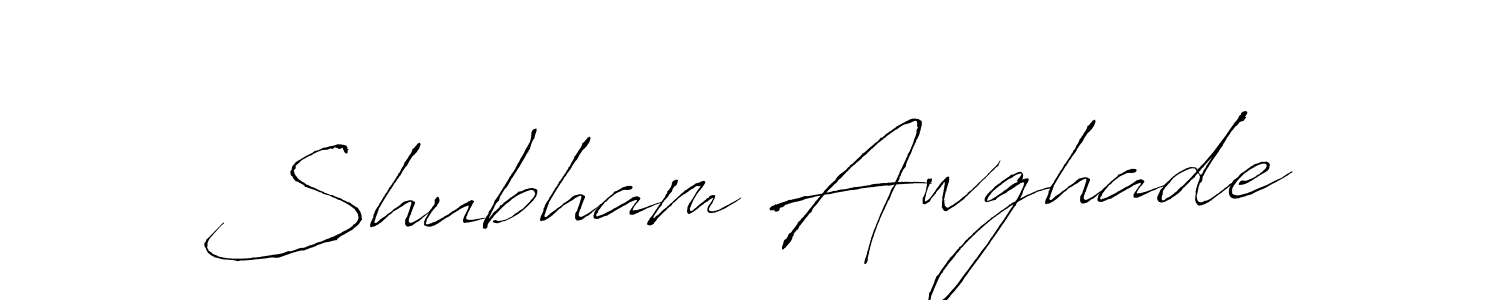 Design your own signature with our free online signature maker. With this signature software, you can create a handwritten (Antro_Vectra) signature for name Shubham Awghade. Shubham Awghade signature style 6 images and pictures png