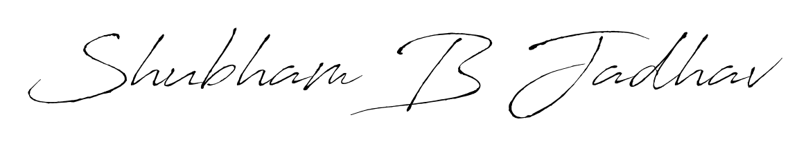 Give your name Shubham B Jadhav an exquisite flair with the Antro_Vectra script font. Ideal for contracts, resumes, and formal letterheads. Shubham B Jadhav signature style 6 images and pictures png