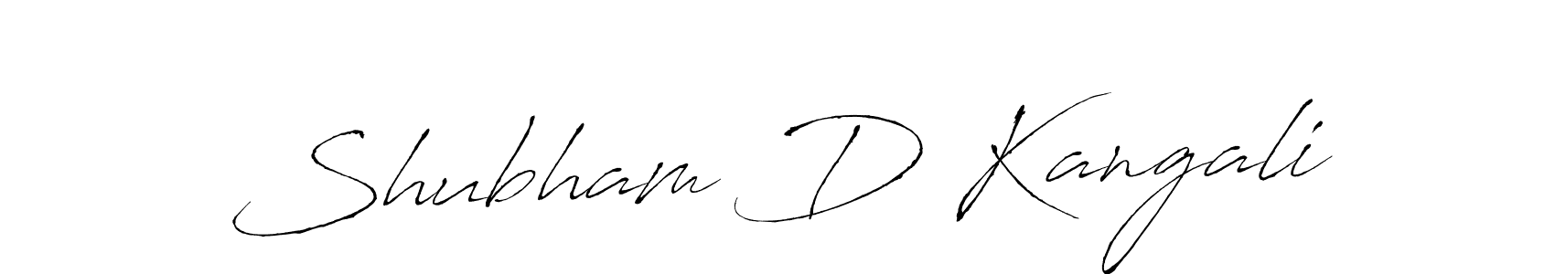 The best way (Antro_Vectra) to make a short signature is to pick only two or three words in your name. The name Shubham D Kangali include a total of six letters. For converting this name. Shubham D Kangali signature style 6 images and pictures png