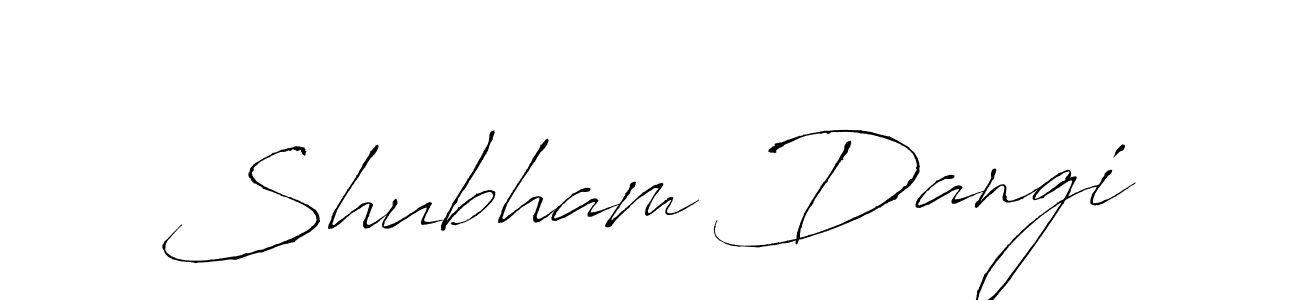 Design your own signature with our free online signature maker. With this signature software, you can create a handwritten (Antro_Vectra) signature for name Shubham Dangi. Shubham Dangi signature style 6 images and pictures png
