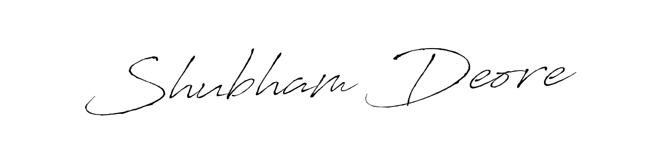 Design your own signature with our free online signature maker. With this signature software, you can create a handwritten (Antro_Vectra) signature for name Shubham Deore. Shubham Deore signature style 6 images and pictures png