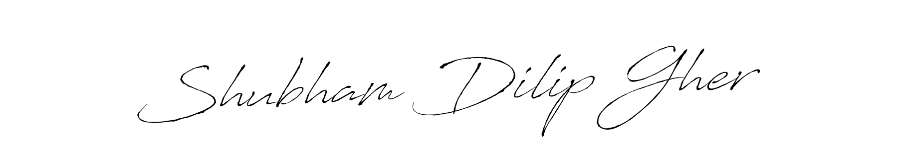 Create a beautiful signature design for name Shubham Dilip Gher. With this signature (Antro_Vectra) fonts, you can make a handwritten signature for free. Shubham Dilip Gher signature style 6 images and pictures png