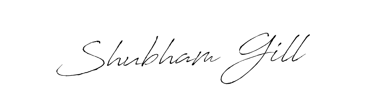 How to make Shubham Gill name signature. Use Antro_Vectra style for creating short signs online. This is the latest handwritten sign. Shubham Gill signature style 6 images and pictures png