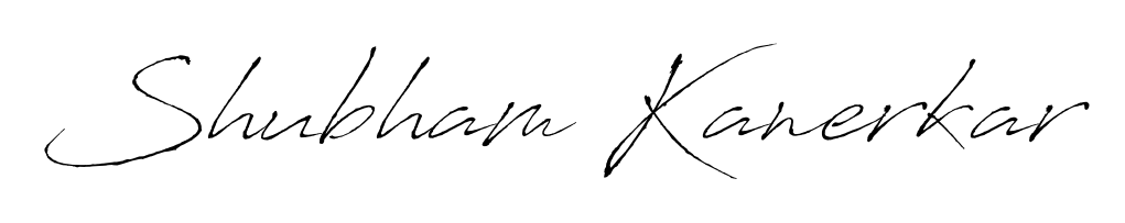 Design your own signature with our free online signature maker. With this signature software, you can create a handwritten (Antro_Vectra) signature for name Shubham Kanerkar. Shubham Kanerkar signature style 6 images and pictures png