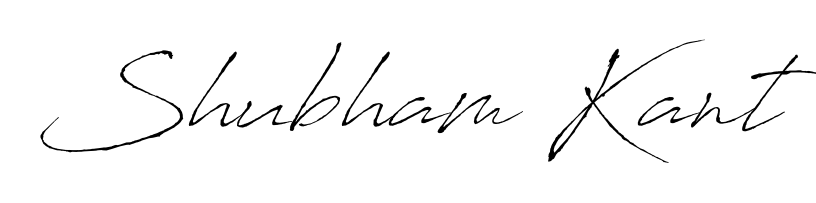The Antro_Vectra typeface gives name Shubham Kant a refined look. Suitable for certificates, diplomas, and official verification. Shubham Kant signature style 6 images and pictures png