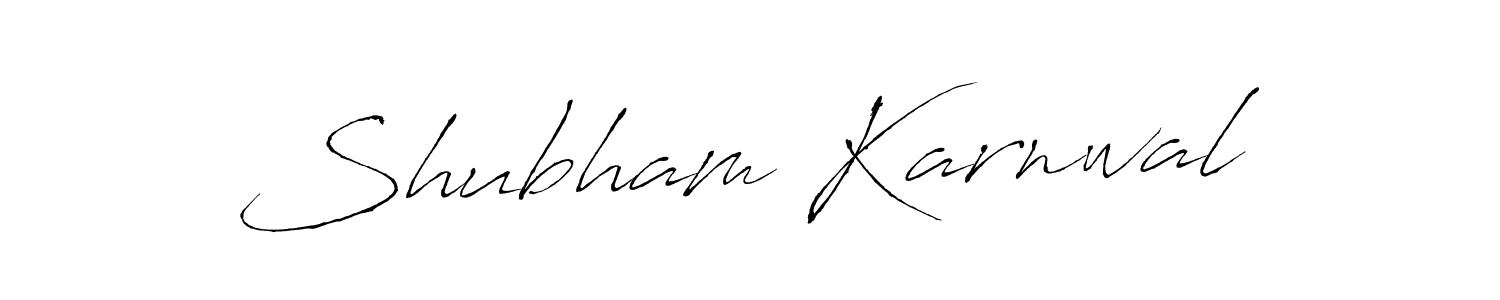 Make a beautiful signature design for name Shubham Karnwal. With this signature (Antro_Vectra) style, you can create a handwritten signature for free. Shubham Karnwal signature style 6 images and pictures png