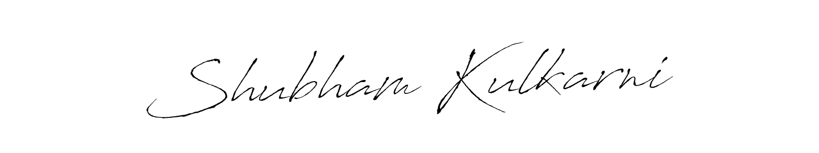 Make a beautiful signature design for name Shubham Kulkarni. With this signature (Antro_Vectra) style, you can create a handwritten signature for free. Shubham Kulkarni signature style 6 images and pictures png