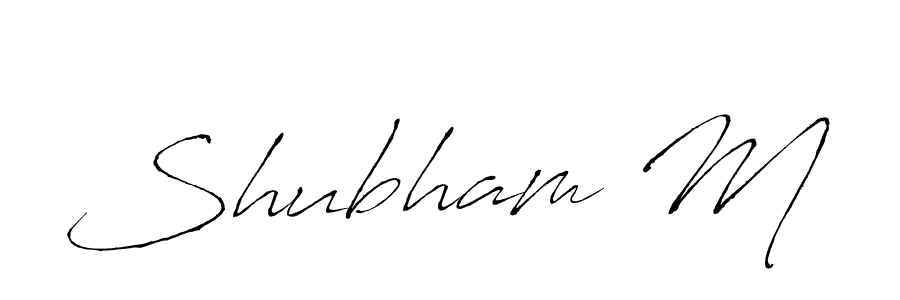 It looks lik you need a new signature style for name Shubham M. Design unique handwritten (Antro_Vectra) signature with our free signature maker in just a few clicks. Shubham M signature style 6 images and pictures png