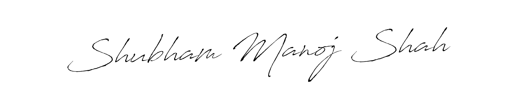 Create a beautiful signature design for name Shubham Manoj Shah. With this signature (Antro_Vectra) fonts, you can make a handwritten signature for free. Shubham Manoj Shah signature style 6 images and pictures png