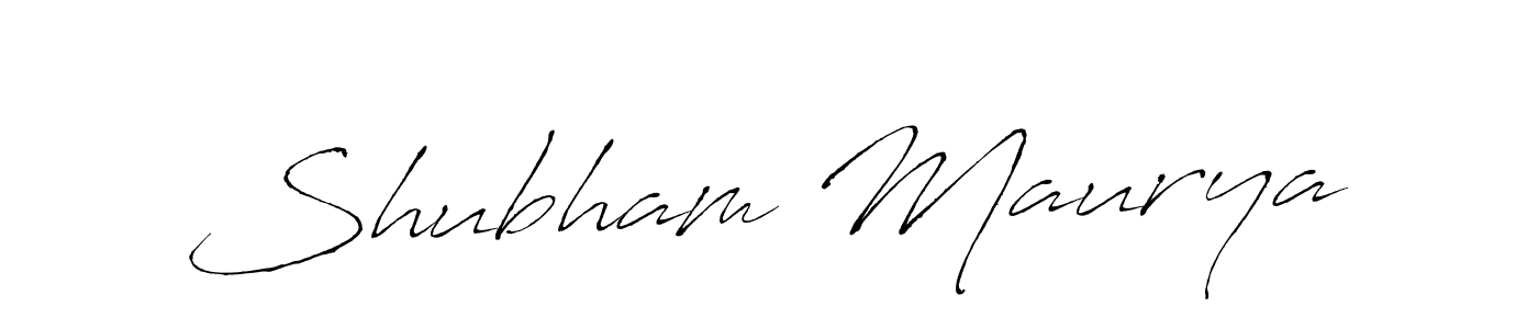 Make a beautiful signature design for name Shubham Maurya. With this signature (Antro_Vectra) style, you can create a handwritten signature for free. Shubham Maurya signature style 6 images and pictures png