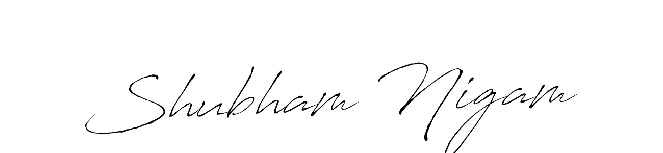 Make a beautiful signature design for name Shubham Nigam. With this signature (Antro_Vectra) style, you can create a handwritten signature for free. Shubham Nigam signature style 6 images and pictures png